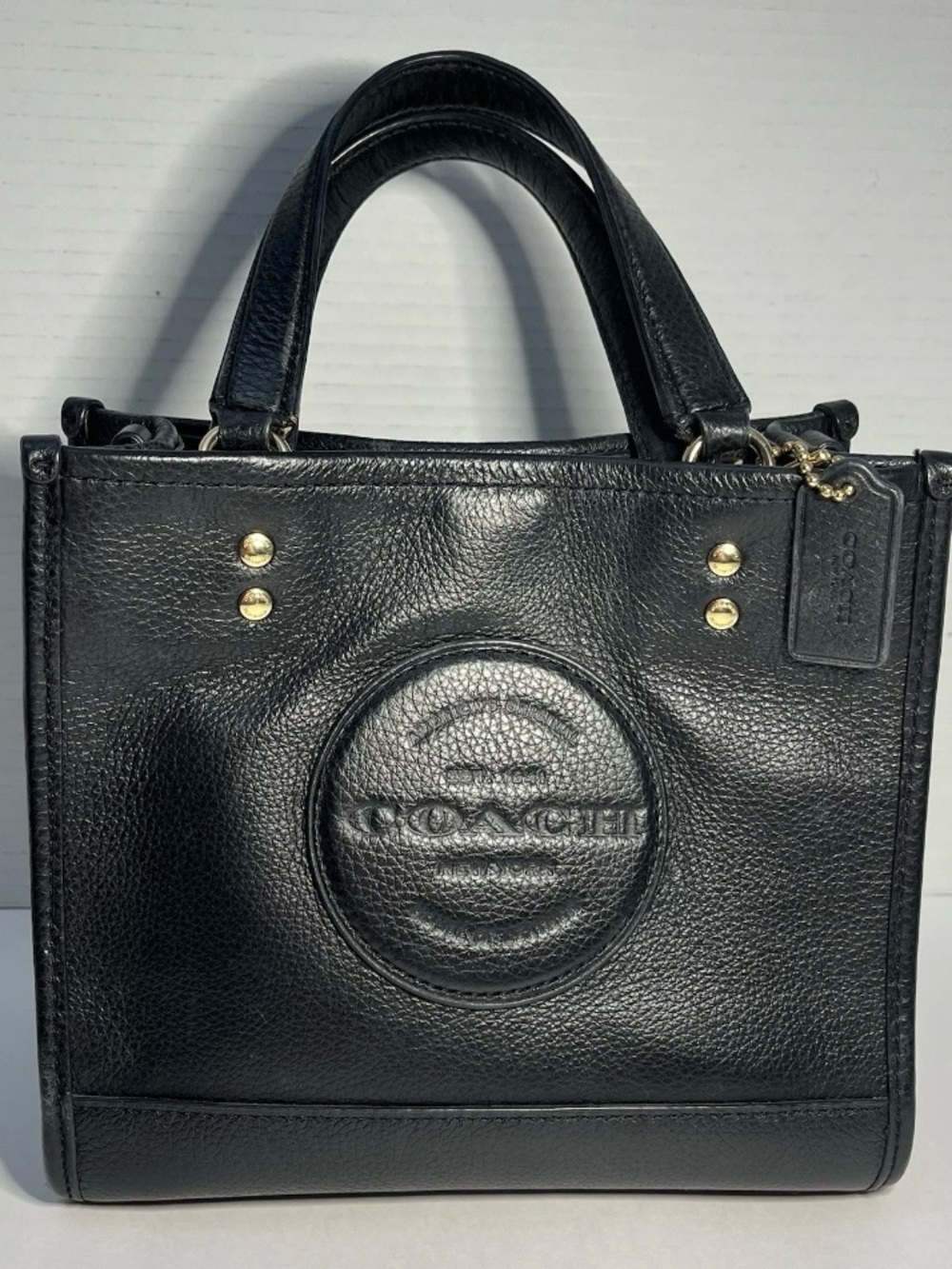💋WEDNESDAY GRAB! 💋COACH BL LEATHER DEMPSEY TOTE 22 G-2140 C-5268 *NO XBODY STRAP